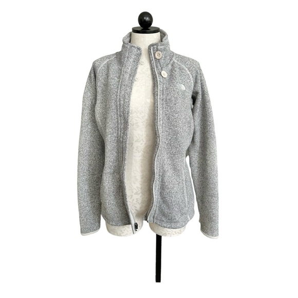 The North Face Crescent Sunset Full Zip Fleece Jacket Button Detail Size Medium - Picture 10 of 15